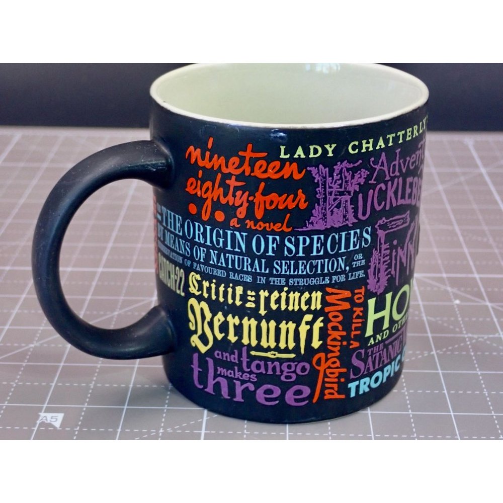 Unemployed Philosophers Guild "Banned Books" Statement Coffee Mug